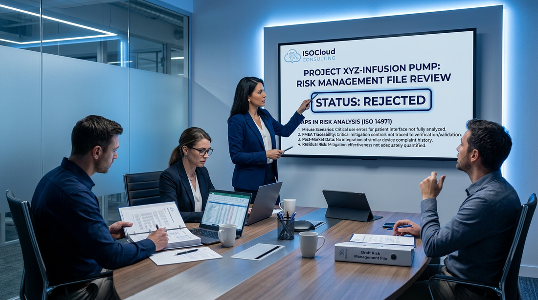 Why Risk Management Files Fail Review Under ISO 14971 (and How to Fix Them)