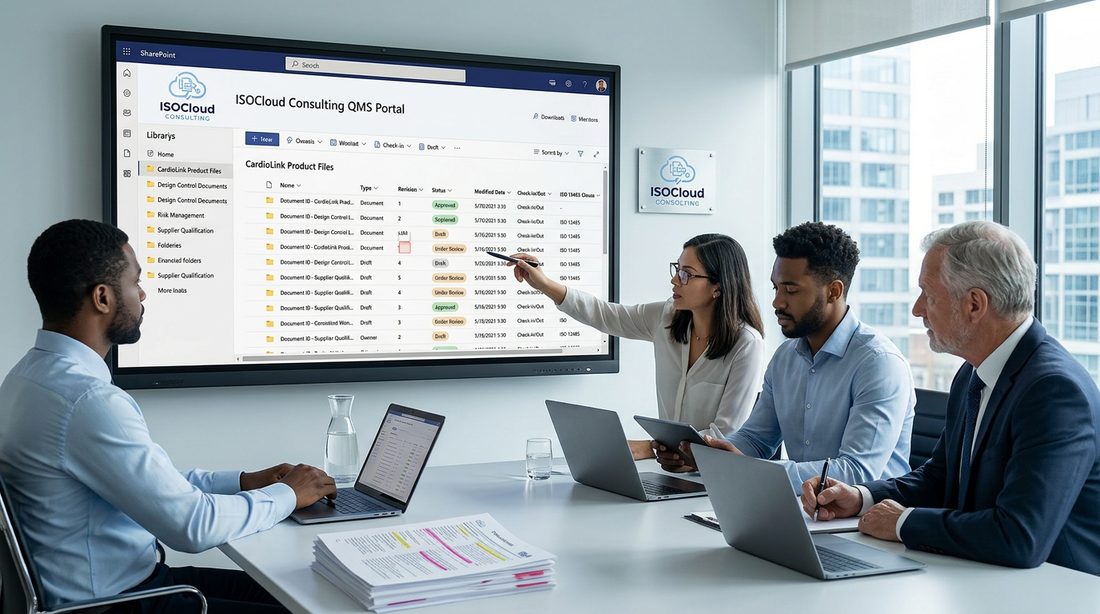 SharePoint QMS Structure for ISO 13485: Libraries, Metadata and Permissions Explained