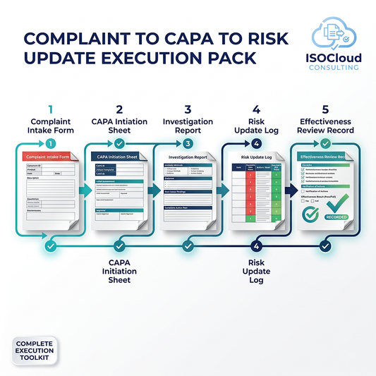 Complaint to CAPA to Risk Update Execution Pack