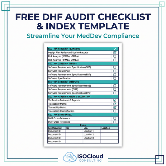 Free DHF Audit Checklist & Index Template