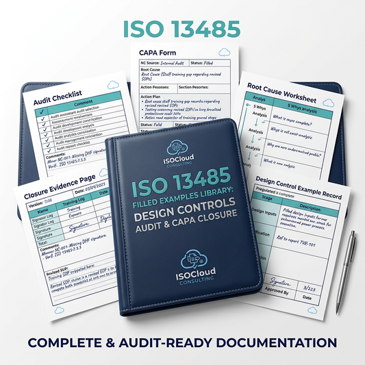 ISO 13485 Filled Examples Library: Design Controls Audit & CAPA Closure