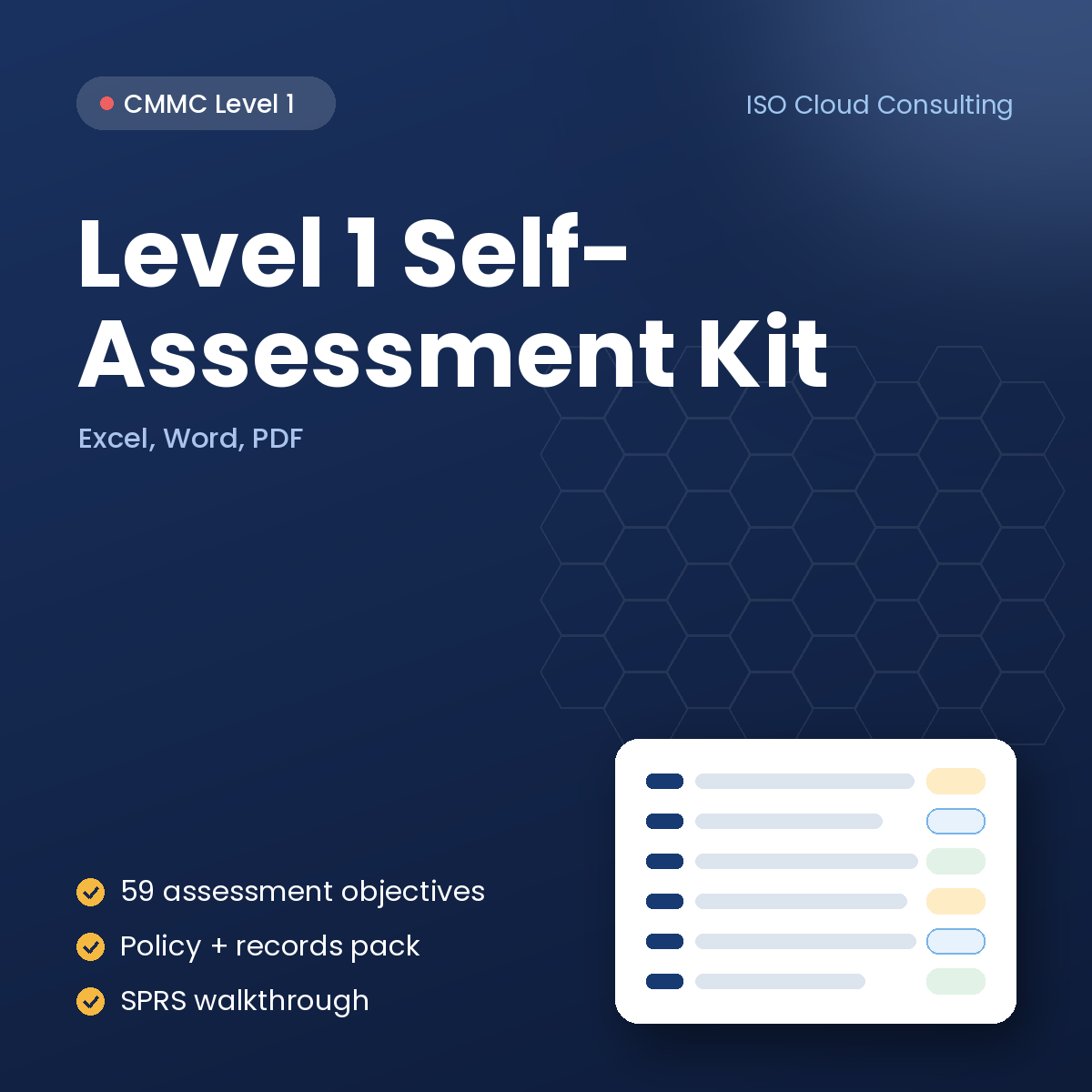 CMMC Level 1 Self-Assessment Kit cover