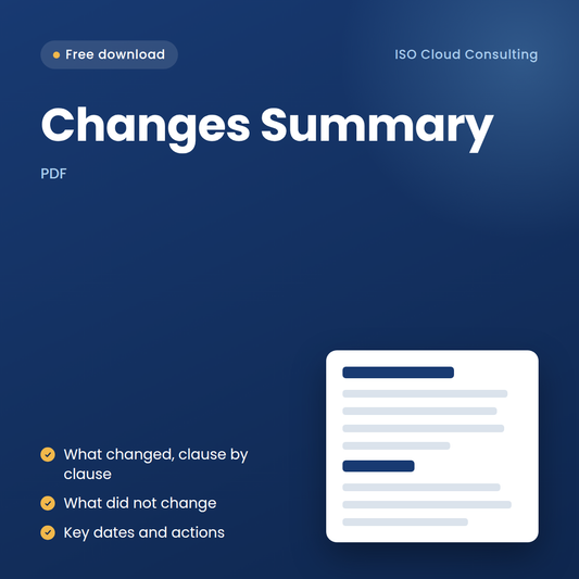 Free ISO 9001:2026 Changes Summary cover