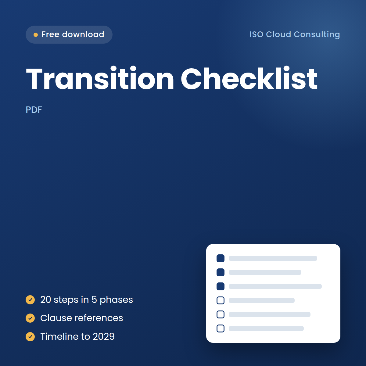 Free ISO 9001:2026 Transition Checklist
