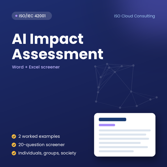 ISO 42001 AI System Impact Assessment Template cover