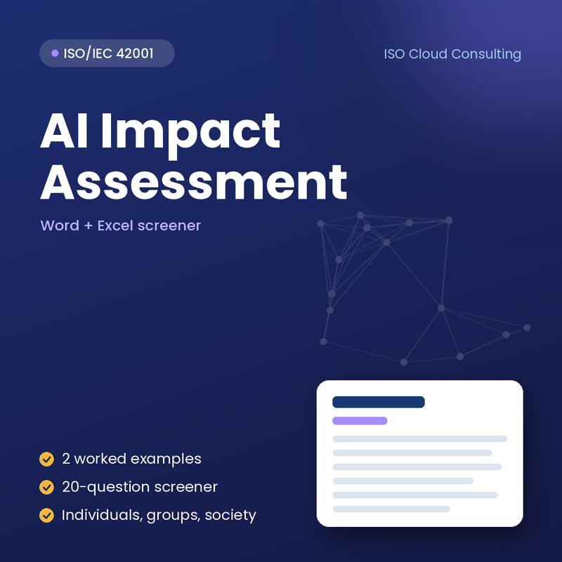 ISO 42001 AI System Impact Assessment Template cover