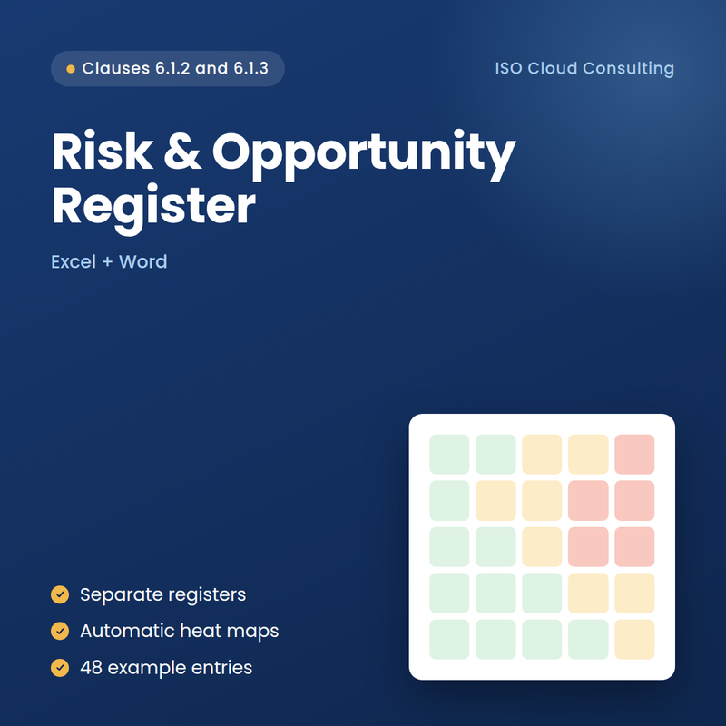 ISO 9001:2026 Risk and Opportunity Register cover